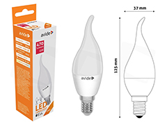 Avide LED Candle Flame E14 6W NW 4000K izzó